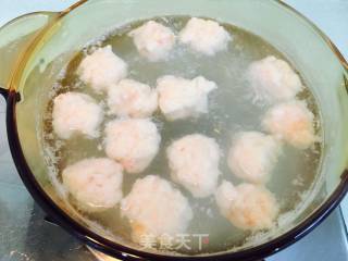 青菜虾球汤的做法步骤：7