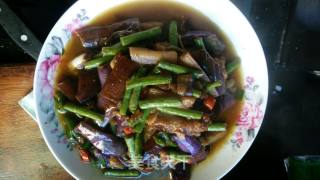 茄子炒缸豆的做法步骤：3