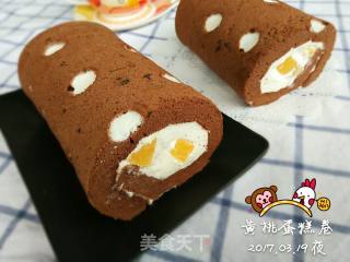 黄桃蛋糕卷的做法步骤：15