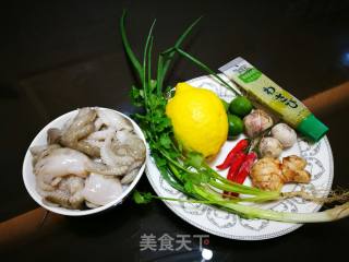 柠香芥辣小章鱼的做法步骤：1