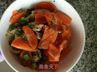 胡萝卜小拌面筋的做法步骤：2