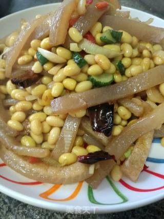 猪皮炒黄豆的做法步骤：10