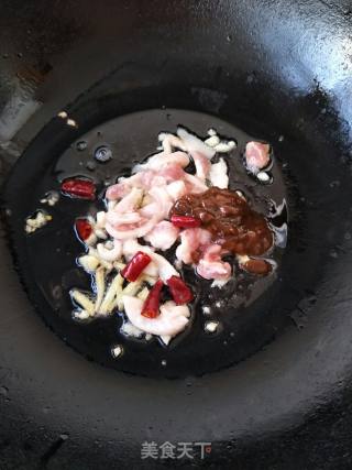 菠菜豆瓣酱炒粉条的做法步骤：4