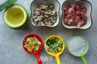 香菇肉末酿南瓜的做法步骤：2