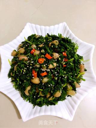 芹菜叶拌花生米的做法步骤：10
