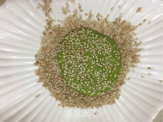 菠菜汁芝麻饼的做法步骤：6