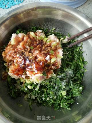 ＃春食野菜香＃荠菜蒸饺的做法步骤：8