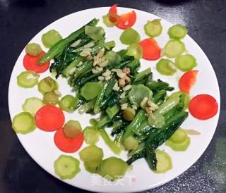 蒜香油麦菜的做法步骤：8