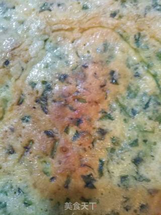 ＃春食野菜香＃早餐荠菜煎饼的做法步骤：8