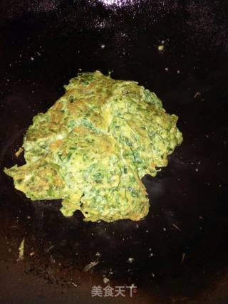 蒲公英煎蛋的做法步骤：3