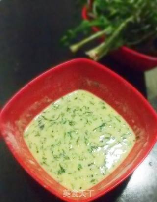 # 春食野菜香 #   蒲公英鸡蛋饼的做法步骤：8