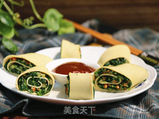 ＃春食野菜香＃马兰头松仁百叶卷的做法步骤：10
