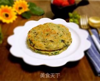 芹菜叶肉末鸡蛋饼的做法步骤：7
