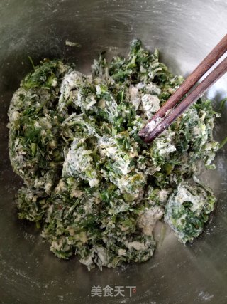 荠菜丸子的做法步骤：8