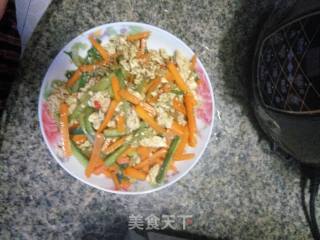 蛋清炒炒蔬菜的做法步骤：3