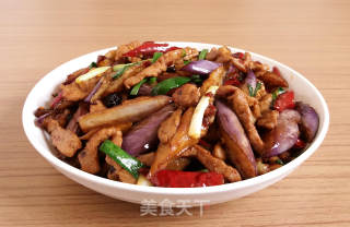 肉丝烧茄子的做法步骤：10