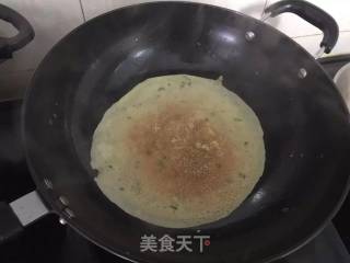 野葱鹅蛋煎饼的做法步骤：9