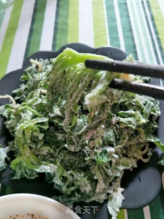 蒸荠菜的做法步骤：4