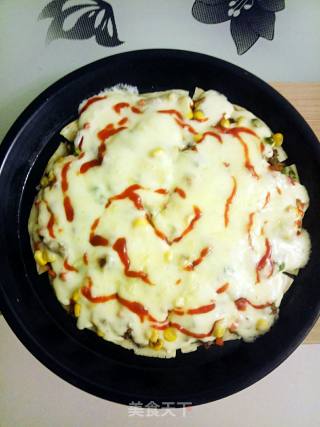 葱油饼饼底牛肉披萨的做法步骤：9