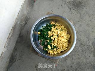＃春食野菜香＃奶香荠菜发面饼的做法步骤：7