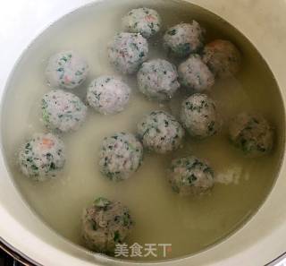 豉油野菜鲜虾丸的做法步骤：9