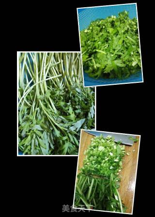 茼蒿咸肉香肠菜饭《又名皇帝菜饭》的做法步骤：2