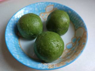 ＃春食野菜香＃麦苗青团的做法步骤：8