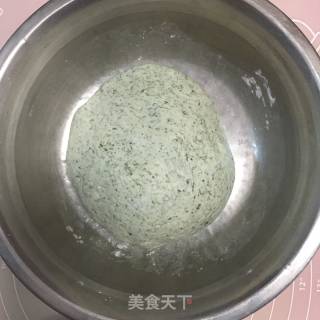 艾草蛋黄肉松青团的做法步骤：9