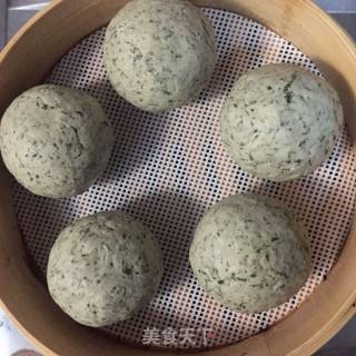 艾草蛋黄肉松青团的做法步骤：12