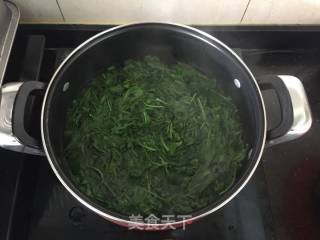 香煎荠菜猪肉饼的做法步骤：4