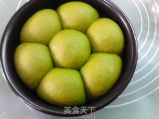 青翠茼蒿面包的做法步骤：7