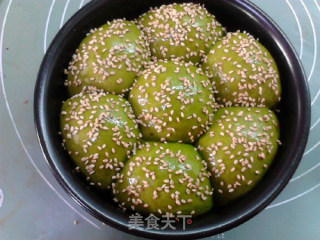 青翠茼蒿面包的做法步骤：8