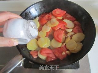 番茄炒土豆片的做法步骤：7