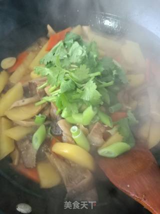 五花肉烧蘑菇土豆的做法步骤：8