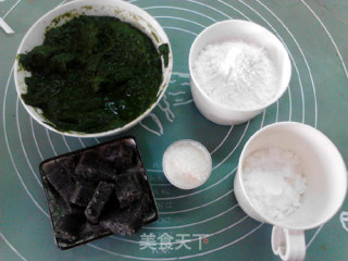 芝麻茼蒿青团的做法步骤：1
