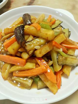 烧地三鲜的做法步骤：10
