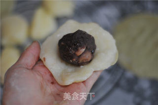 抹茶红豆麻薯夹心软欧包的做法步骤：8