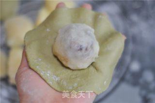 抹茶红豆麻薯夹心软欧包的做法步骤：9