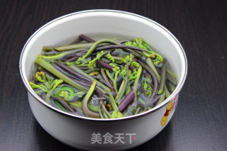 蒜蓉炒蕨菜的做法步骤：3