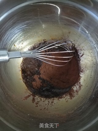 巧克力咖啡戚风的做法步骤：3