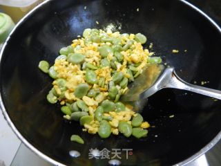 蚕豆炒鸡蛋的做法步骤：6