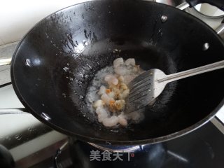 菜花红烧虾贝菇的做法步骤：3