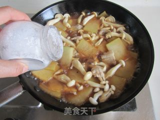 冬瓜白玉菇肉片的做法步骤：5