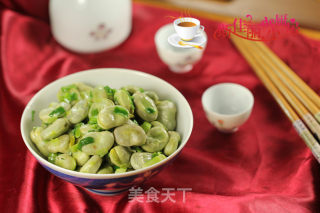 葱油蚕豆的做法步骤：9
