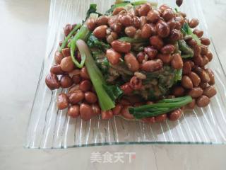 麻酱拌菠菜花生米的做法步骤：7
