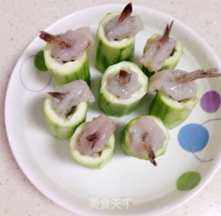 蒜茸丝瓜鲜虾盅的做法步骤：4