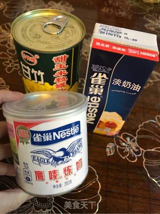 奶香芝士玉米粒的做法步骤：1