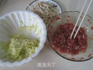 口蘑青南瓜肉馅饺子的做法步骤：7