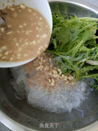 ＃春食野菜香＃麻酱苦菊拌粉丝的做法步骤：6