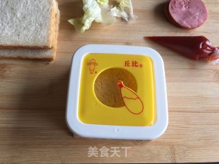 卡通口袋三明治的做法步骤：5